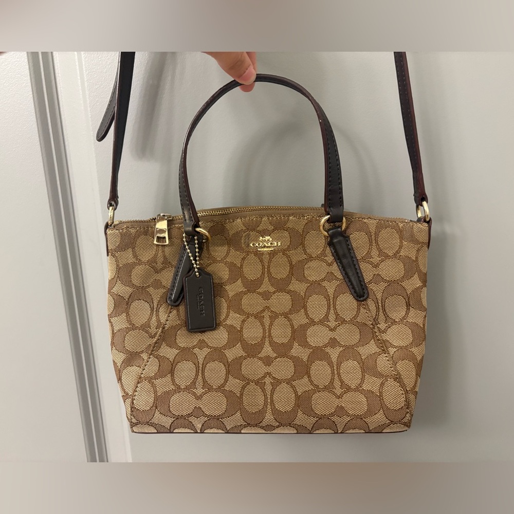 Signature Jacquard Coach Mini Kelsey Bag